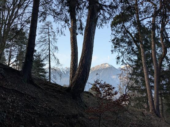 A typical Interrail evening: mountains in Innsbruck